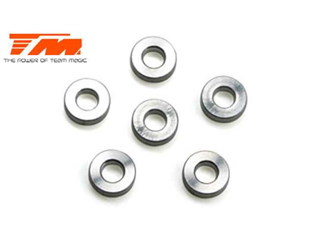 TEAM MAGIC　TM116219　Washers - 3 x 6 x 2mm Aluminum (6 pcs)