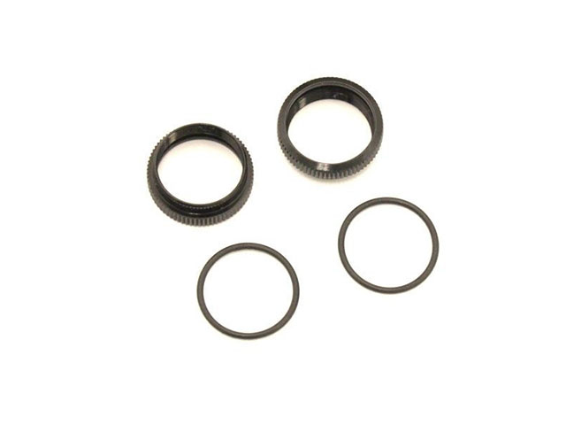 KYOSHO OTW130 スプリングアジャスター(ブラック/2個入) KYOSHO OTW130 スプリングアジャスター(ブラック/2個入)