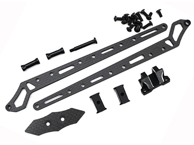 YEAH RACING　YKYD-022BK　YD-2S用グラファイトバーチカルトップデッキセット