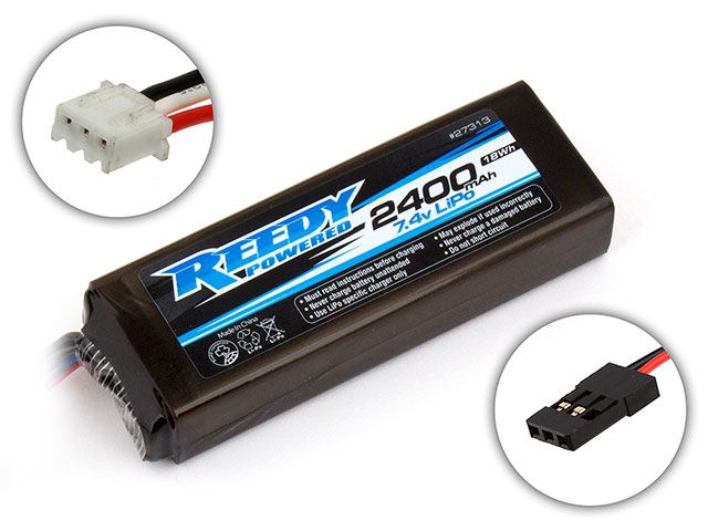 ASSOCIATED　RE27313　Reedy 平型受信機用LIPOバッテリー7.4V/2400mAh