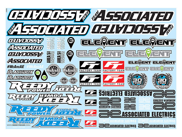 ASSOCIATED　91913　AE ブランディングデカールシート