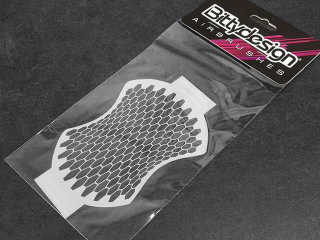 Bittydesign　BDSTC-003　ポリカボディー塗装用ステンシル【Honeycomb V2】