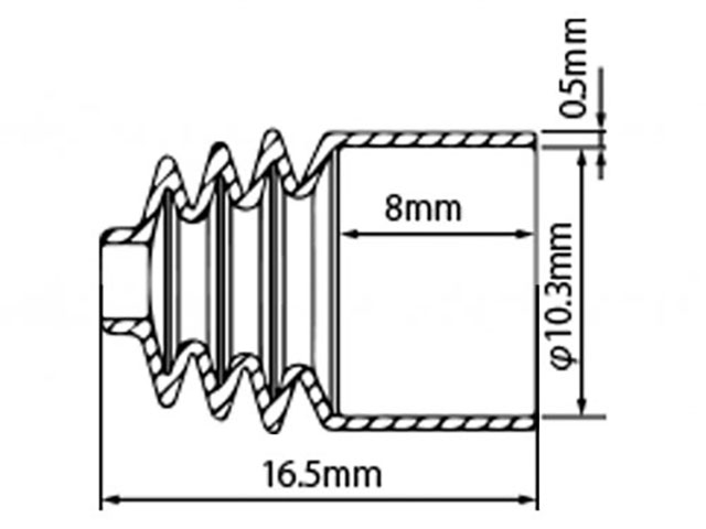 D-Like　DL407　汎用ダストブーツ (φ10mm)