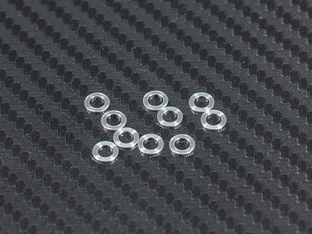 INFINITY　A73505　アルミスペーサー3x5x0.5mm（シルバー/10個）