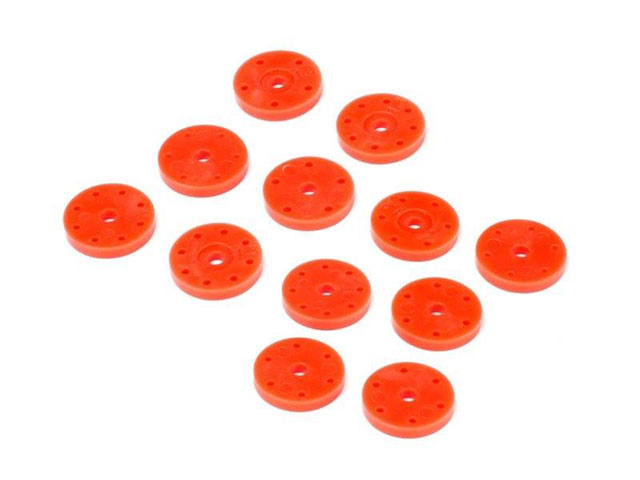 HB RACING　HB114744　Shock Piston Set V2 (16mm/Orange/6 Pairs)