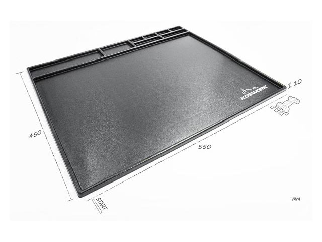 RICKSIDE DESIGN　KOS32120-550G　KOSWORK 組立・クリーニングトレイ550x450mmグレー (小) - ウインドウを閉じる