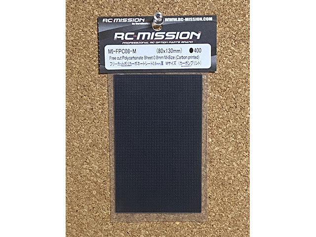 RC-MISSION　MI-FPC08-M　フリーカットポリカーボネートシート0.8ｍｍ厚/Mサイズ（カーボンプリント）