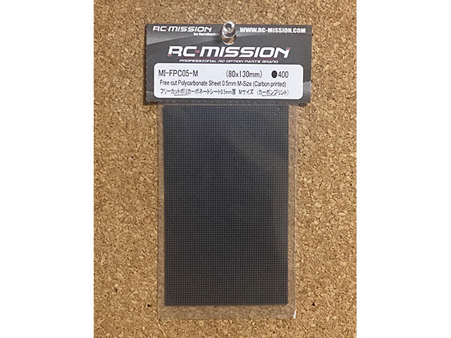 RC-MISSION　MI-FPC05-M　フリーカットポリカーボネートシート0.5ｍｍ厚/Mサイズ（カーボンプリント）