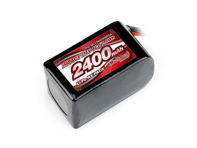 Muchmore　MLI-RH2400FD4 インパクト FD4 Li-Poバッテリー2400mAh/7.4V 4C 俵型サイズ 受信機用