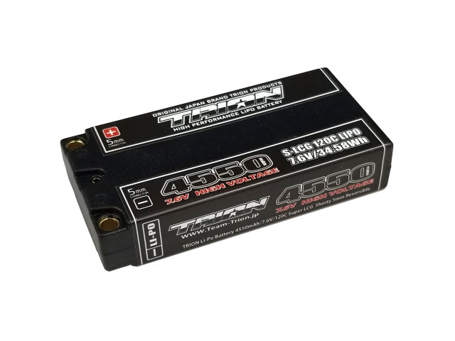 TRION　TGB-SLCG4550HVR　TRION Li-Po Battery 4550mAh/7.6V/120C Super LCG Shorty 5mm Reversible