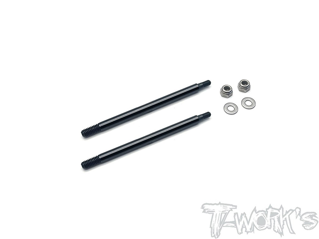 TEAM AJ　TO-260-MP10TKI2　T-Work's MP10 TKI2/10T用フロントショックシャフト・57mm【2ケ入/DLCコーティング】