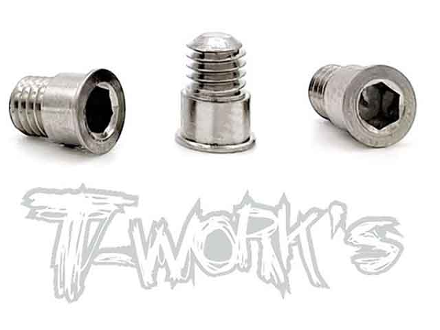 TEAM AJ　TP-117　T-Work's チタン製アッパーデッキスクリュー【 Awesomatix A800MMX/A800FX用/3pcs】