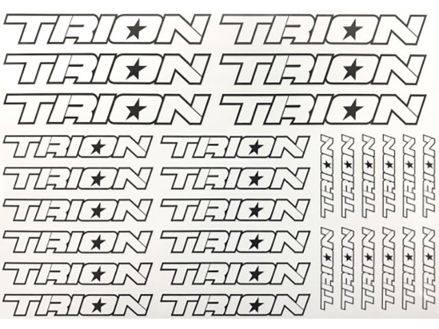 TRION　TR-LDWU　切れてるTRIONロゴデカール薄型 ホワイト（2シート）