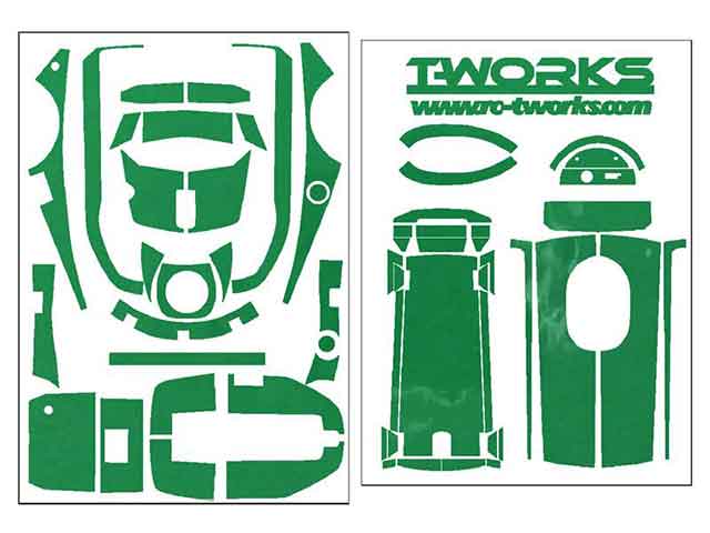 TEAM AJ　TS-048MG　ミラークロームプロポスキン フタバ 4PM用【グリーン】