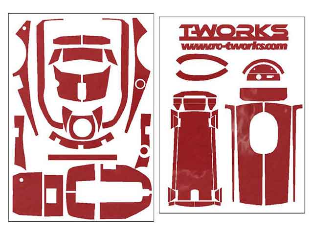 TEAM AJ　TS-048MR　ミラークロームプロポスキン フタバ 4PM用【レッド】