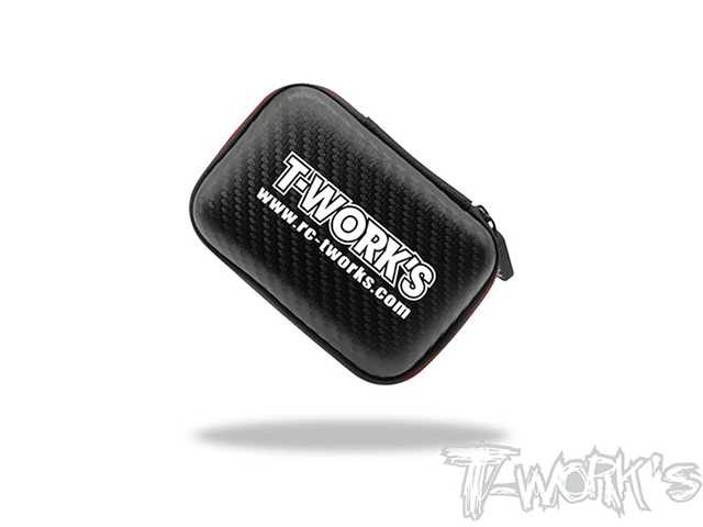 TEAM AJ　TT-075-D　T-Work's　カーボン調コンパクトハードケースS【115x8x35mm】