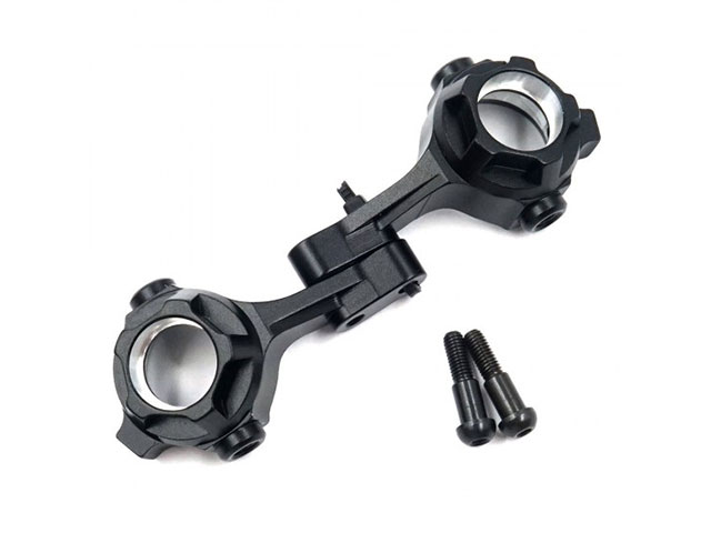 YEAH RACING　TACC-023BK　アルミ ステアリングナックル ブラック タミヤCC-02用