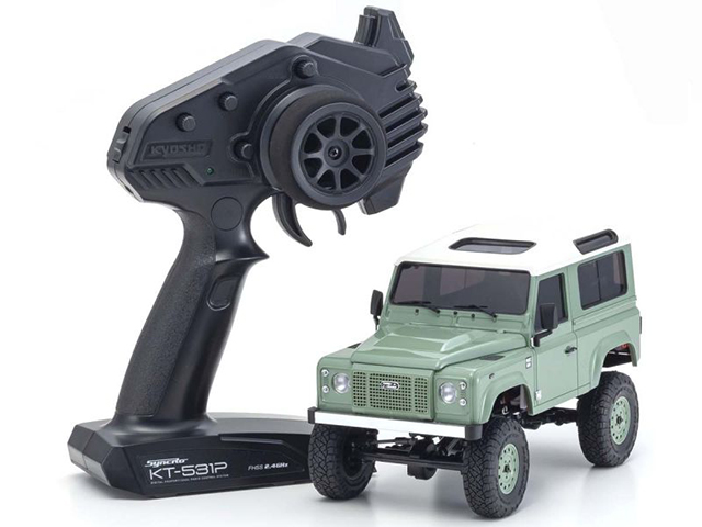 KYOSHO　32527GR　ミニッツ4×4シリーズ レディセット ランドローバー ディフェンダー 90 ヘリテージ グラスミアグリーン / アラスカホワイト