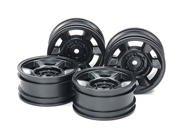 TAMIYA　SP-1688　CC-02 6本スポークホイール (26mm幅・オフセット+4) ブラック4本