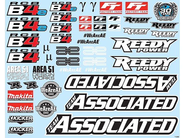 ASSOCIATED　81588　デカールシート【RC8B4】