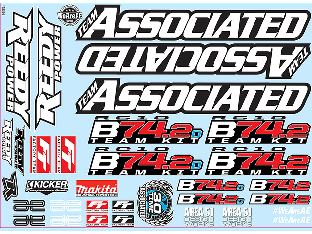 ASSOCIATED　92356　デカールシート【B74.2】