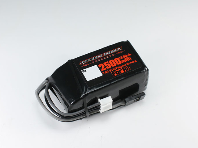 RICKSIDE DESIGN　RSDP-RXP04　7.4V2500mAh受信機用LIPOバッテリー(俵タイプ）