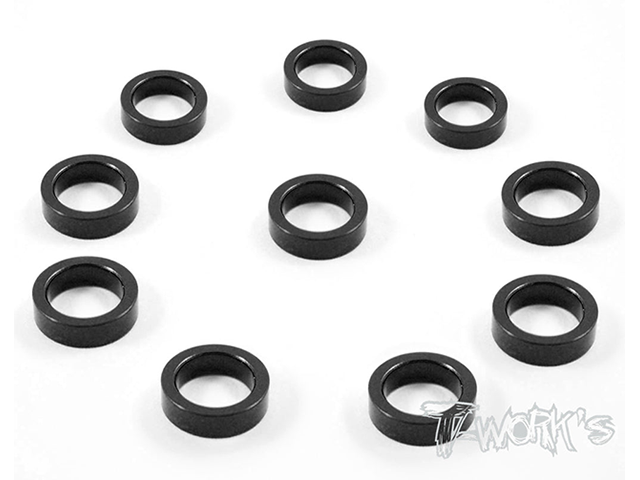 TEAM AJ　TA-045BK　T-Work's アルミ製シム【M5x6.9x2.0t/ブラック/10枚入】