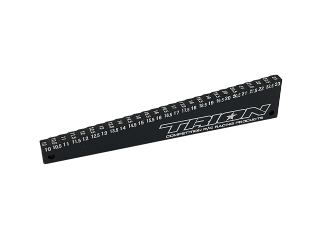 TRION　TE-EOHG　EPオフロード用 全路面対応 薄型軽量車高ゲージ ブラック（10～23mm／0.5mm刻み）