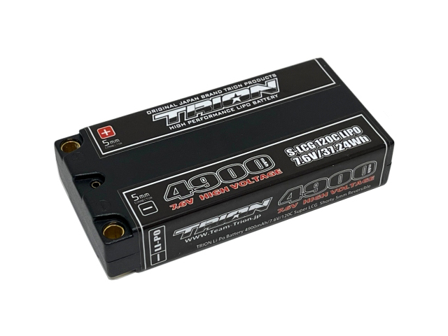 TRION　TGB-SLCG4900HVR　TRION Li-Po Battery 4900mAh/7.6V/120C Super LCG Shorty 5mm Reversible