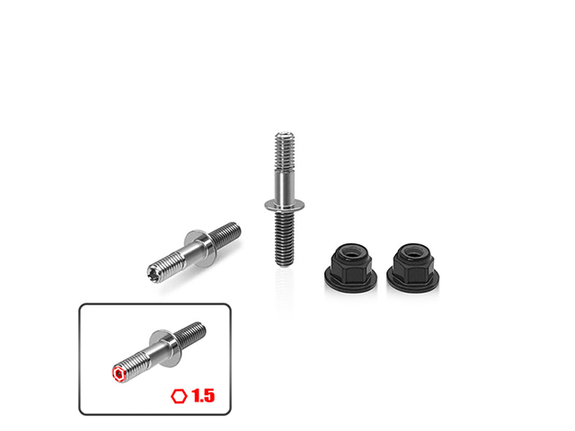 TEAM AJ　TP-160　T-Work's 64チタン製ロアショックスクリュー【1/10オフ用/2本入】