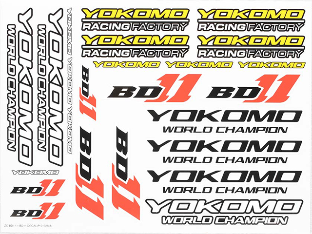 YOKOMO　ZC-BD11-1A　BD11用ロゴデカール