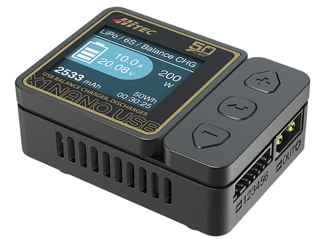 HiTEC　44346　X1 NANO USB USBバランス充・放電器［ X1 ナノ USB 50周年記念モデル］