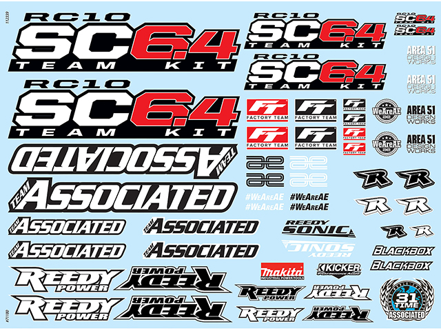ASSOCIATED　71180　デカールシート【SC6.4】