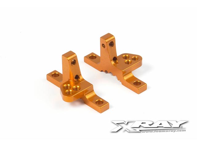 XRAY 302030O アルミアッパークランプセット【アジャスタブル/オレンジ/T4用】 XRAY 302030O アルミアッパークランプセット【アジャスタブル/オレンジ/T4用】
