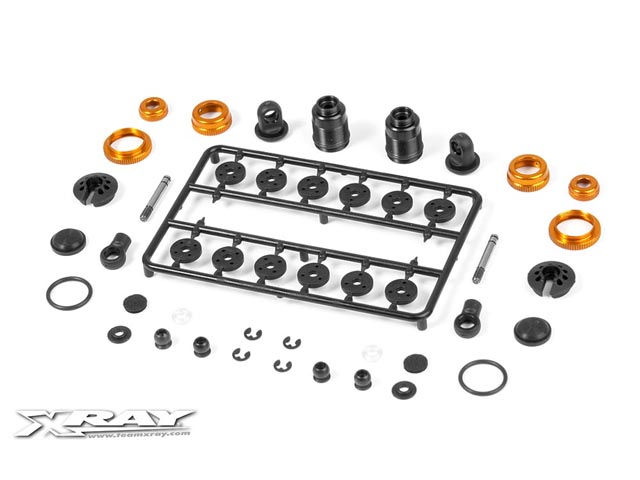 XRAY 308307O アルミSLPダンパーセット【2pcs/オレンジ/T4用】 XRAY 308307O アルミSLPダンパーセット【2pcs/オレンジ/T4用】