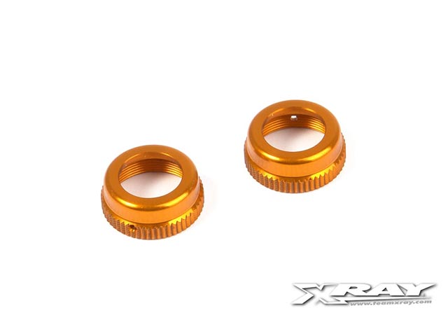 XRAY 308353O アルミSLPダンパーキャップナット【2pcs/オレンジ/T4用】 XRAY 308353O アルミSLPダンパーキャップナット【2pcs/オレンジ/T4用】