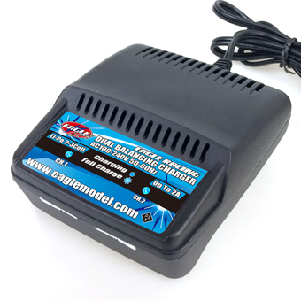 EAGLE RACING　3900D-LIPO　AC Li-Poデュアルバランシングチャージャー 2-3S用