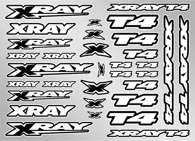 XRAY　397326　XRAY T4デカール【ホワイト】