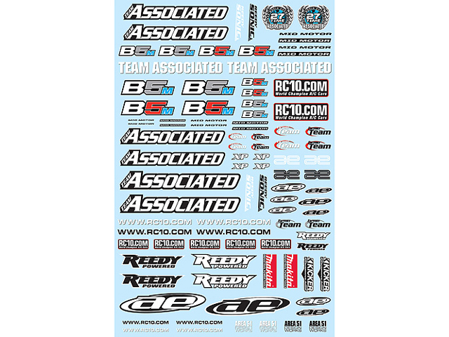 ASSOCIATED　AS-91537　デカルシート【RC-10B5M用】