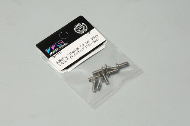 MUGEN　B0741Ta　SJG3X10 チタンF/Hキャップスクリュー(8pcs.)