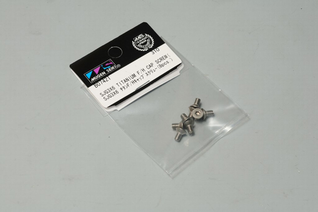MUGEN　B0742Ta　SJG3X6 チタンF/Hキャップスクリュー(8pcs.)