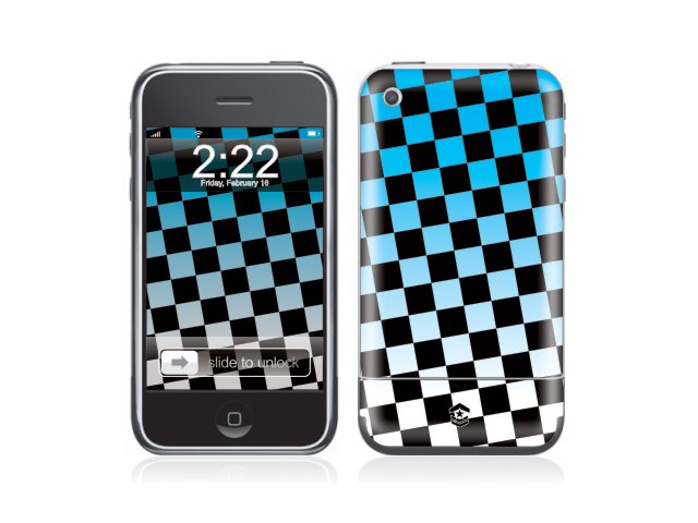UPGRADE　DCS01-007　iPhone3G/3GS用スキン Checkster BLUE