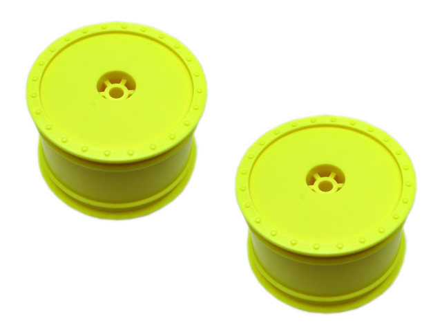 DE RACING　DER-BB-LRY　バギー用ホイール・イエロー【TLR 22/アソシ B4(HEX) リヤ用】
