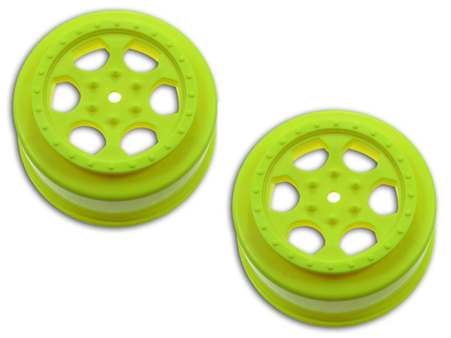 DE RACING　DER-SCT-DY　SCトラック用ホイール・イエロー【DESC410R フロント/リヤ用】