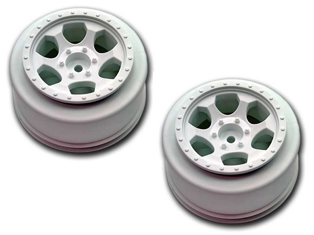 DE RACING　DER-SCT-FW　SCトラック用ホイール・ホワイト（Slash 2WD フロント用）