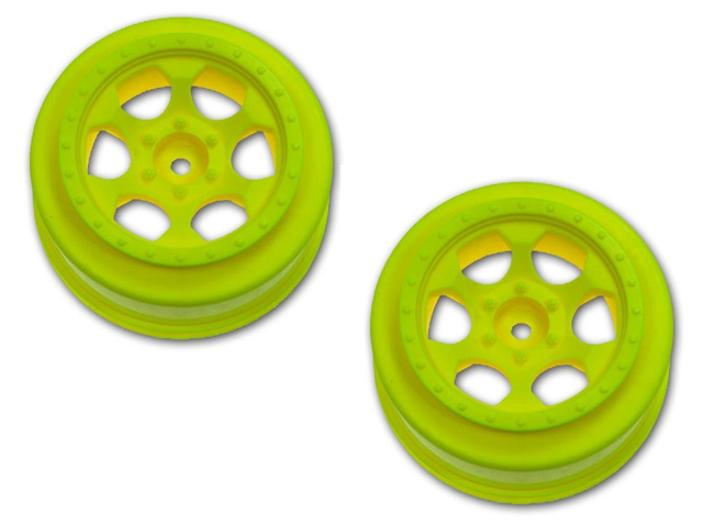 DE RACING　DER-SCT-FY　SCトラック用ホイール・イエロー（Slash 2WD フロント用）