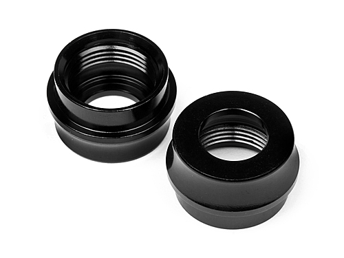 HB　67529　ビッグボアショックショックボトムキャップ（ブラック/2pcs）