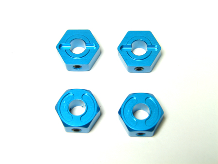 KM GROUP　KM-CR-006B　CR-01用アルミホイールハブ（ｘ4） ブル−