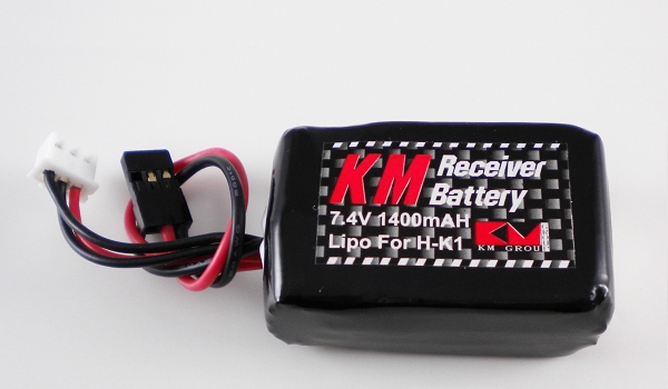 KM GROUP　HK3100　H-K1用7.4V1400mAh受信機用リポバッテりー