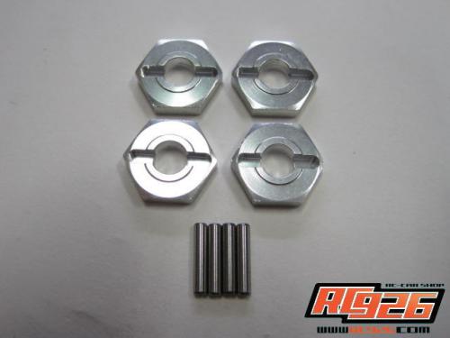 RC926 KN-WH06SV アルミホイールハブ薄型(3mm厚) 4個入り【シルバー】 RC926 KN-WH06SV アルミホイールハブ薄型(3mm厚) 4個入り【シルバー】